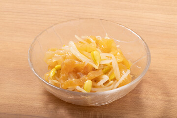 中華クラゲと豆もやし和え