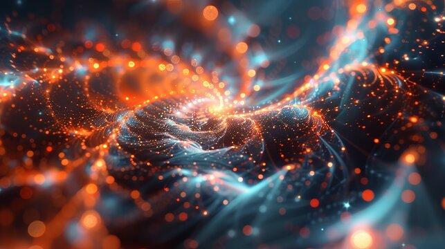 Quantum information encoded in the geometry of intricate patterns, unlocking the secrets of the universe. Flat color illustration, shiny, Minimal and Simple,