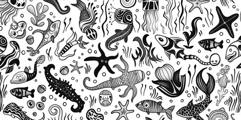 Fototapeta premium Intricate Sea Creature Design