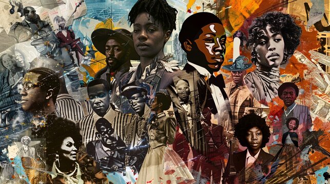 Emancipation Day Celebration: Fusion of African American Icons, Modern Joy, and Fantasy Realms