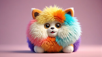 Obraz premium Plush teddy bears on a neutral background. Generative AI. 