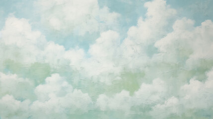 Obraz premium Minimalist cloudscape art background