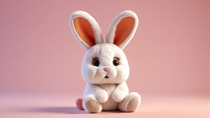 Obraz premium Plush teddy bears on a neutral background. Generative AI. 