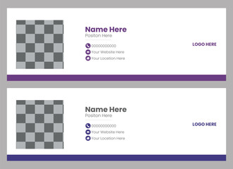 Email signature template or email footer
