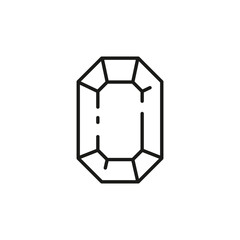 Fototapeta premium Precious stone icon. Simple precious stone icon for social media, app, and web design. Perfect for jewelry, fashion, and luxury projects. Vector illustration