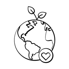 love earth icon design
