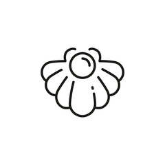 Pearl icon. Simple pearl icon for social media, app, and web design. Vector illustration.