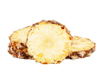 Pineapple slices isolated on a white background