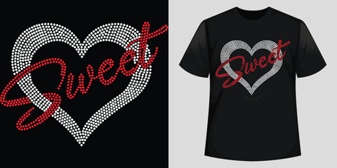 Rhinestone Best T-shirt Design vector Template