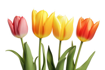 Fototapeta premium tulip flowers isolated on white
