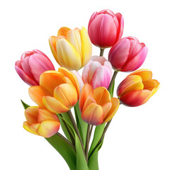 Naklejka premium tulip flowers isolated on white