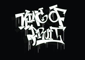KING OF FRUIT graffiti tag style design