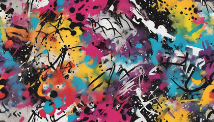 Fototapeta premium background featuring a colorful abstract graffiti art pattern, with a mix of spray paint