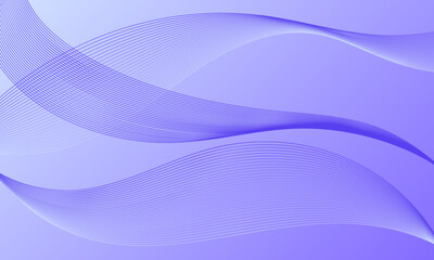 purple light lines wave curves on smooth gradient abstract background