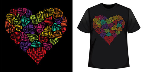 Best Rhinestone T-shirt Design Vector Template