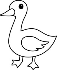 duck cartoon lineart