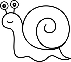 snail cartoon lineart