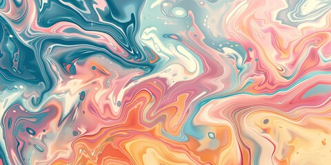 Obraz premium Pastel Fluid Art Abstraction