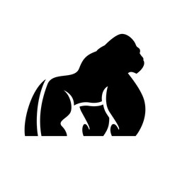 Gorilla logo icon, vector illustration design