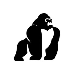 Gorilla logo icon, vector illustration design