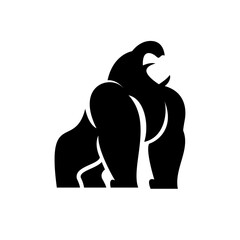 Gorilla logo icon, vector illustration design