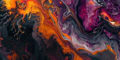 Obraz premium Dynamic Paint Swirl Abstraction
