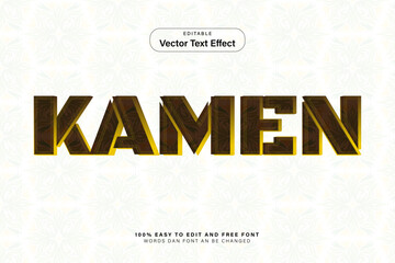 Kamen editable text effect