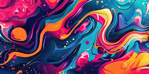 Vibrant Abstract Color Waves