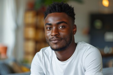 Man on sofa, holding remote