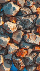 Colorful rocks forming abstract pattern