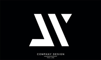 JW, WJ Abstract Letters Logo Monogram design Font Vector Initials