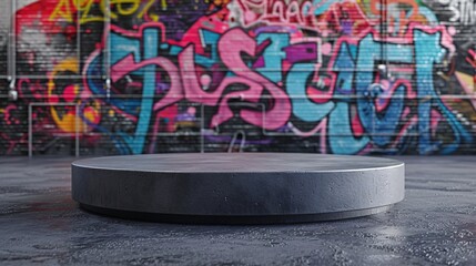 display podium on art background