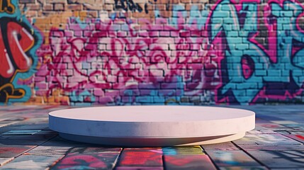 display podium on art background