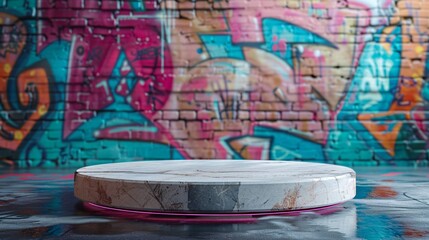 display podium on art background