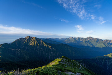 立山と五竜の朝焼け