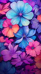 Seamless flower pattern illustration