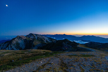 白馬岳の夕暮れ