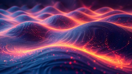 Modern poster design with a gradient background illuminated by a glowing noise texture, suitable for a captivating and stylish cover, Generative AI