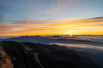 白馬岳からの日の出