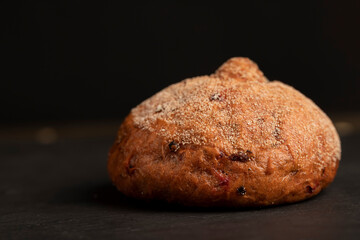 a red bun with the addition of red beetroot vegetables