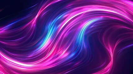 Glowing neon swirls in cosmic ultraviolet hues. Mystical and futuristic background
