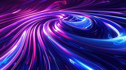 Glowing neon swirls in cosmic ultraviolet hues. Mystical and futuristic background