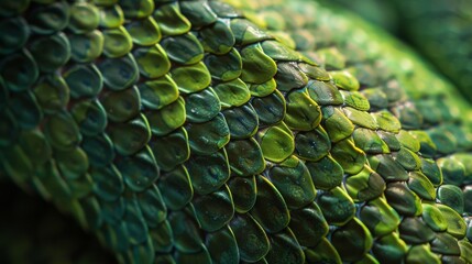 Green scales showing reptile texture
