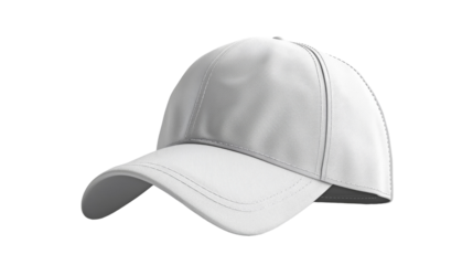 A white baseball cap isolated on a white background