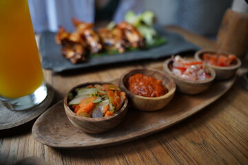A plate of exotic food