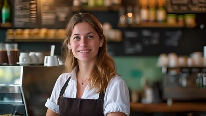 Radiant Barista: Serving Sunshine with Every Smile
