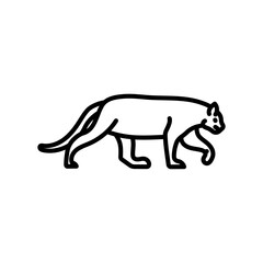 Fototapeta premium Panther Outline Icon, Vector illustration