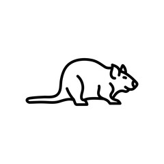 Degu Outline Icon, Vector illustration