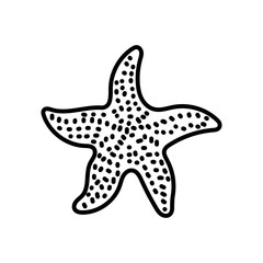 Star Fish Outline Icon, Vector illustration