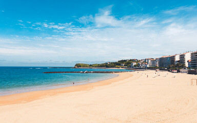 Discovery of the sublime trout town of Saint Jean Luz, its beaches and cliffs, Basque country in summer, France